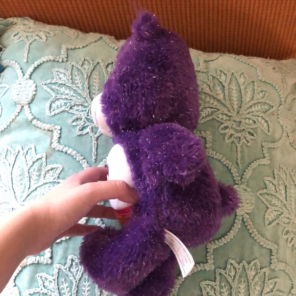 2017 Purple Care Bear Rainbow Heart Glitter, Anniversary Bear Limited Edition!* - Picture 7 of 10